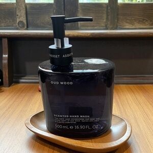 Asquith & Somerset Oud Wood Hand Wash | 16.9 oz Glass Bottle | Luxury Scented